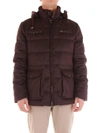 KIRED BROWN POLYAMIDE DOWN JACKET,68180KEABROWN