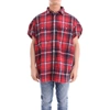 R13 M3520RED RED COTTON SHIRT,R13M3520RED