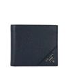 Prada Leather Wallet In Blue