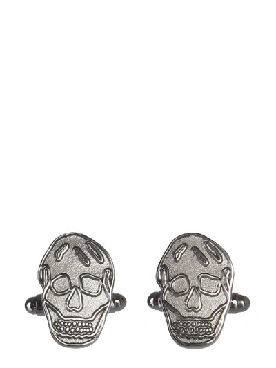 Alexander Mcqueen Men's Silver Metal Cuff Links