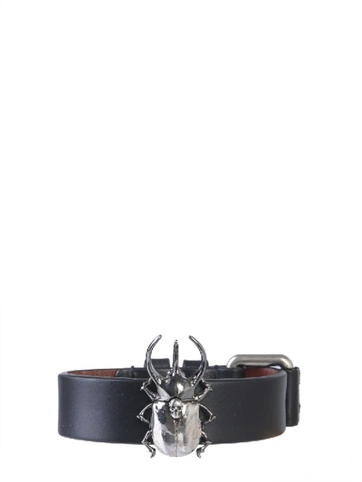 Alexander Mcqueen Beetle Bracelet In Black