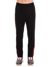 Versace Viscose Blend Jersey Track Pants In Black,red