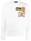 DSQUARED2 DSQUARED2 MEN'S WHITE COTTON SWEATSHIRT,S74GU0330S25030100 XL