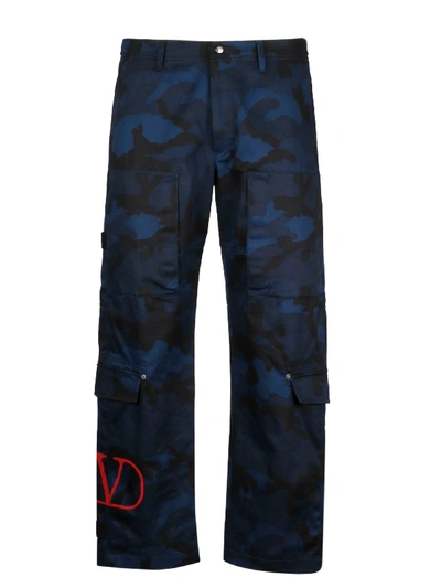 Valentino Blue Cotton Pants
