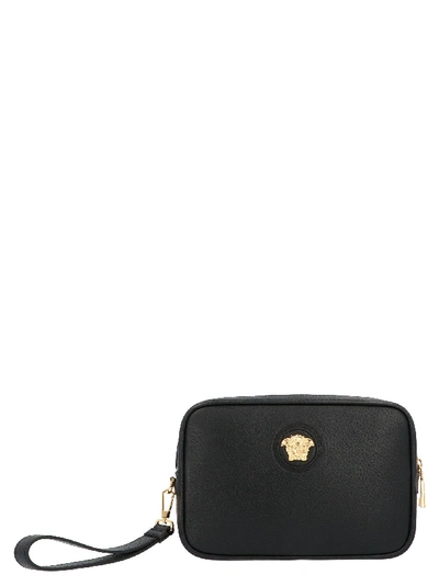 Versace Black Leather Clutch