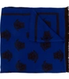 VERSACE BLUE SCARF,IST7003IT03433I4075