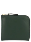 Comme Des Garçons Men's Green Leather Wallet In Green