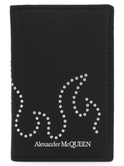 Alexander Mcqueen Black Leather Wallet