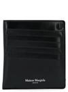 MAISON MARGIELA BLACK LEATHER CARD HOLDER,S55UI0201P2714T8013