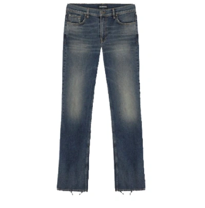 Balenciaga Skinny-fit Distressed Denim Jeans In Blue