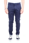 DONDUP BLUE COTTON trousers,UP235GS0784UPTOBLU