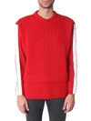 GIVENCHY RED WOOL SWEATER,BM90AV4Y51600