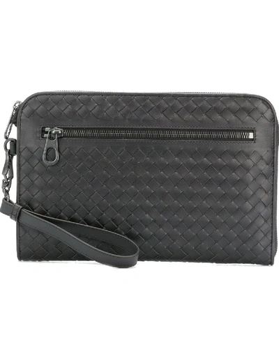 Bottega Veneta Grey Leather Document Holder