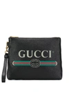 GUCCI BLACK LEATHER CLUTCH,5727700Y2AT8163