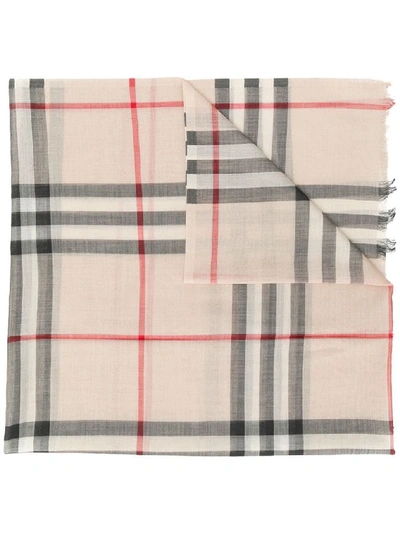 Burberry Wool-silk Vintage Check Scarf In Multi-colored