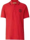 BURBERRY RED COTTON POLO SHIRT,8005936