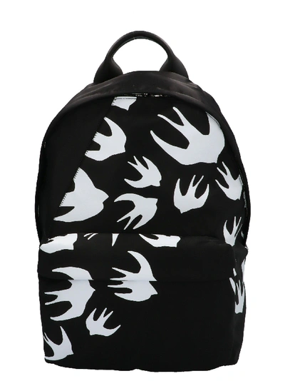 Mcq By Alexander Mcqueen Leather-trimmed Printed Shell Backpack In Black