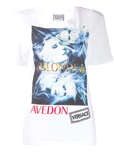 Versace Graphic Print T-shirt In White