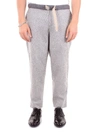 CRUNA GREY COTTON PANTS,FEZ480LIGHTGREY