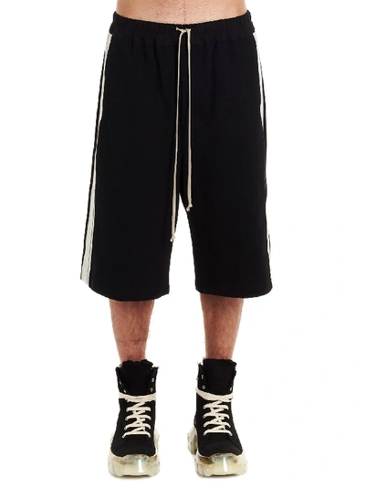 Rick Owens Black Cotton Shorts