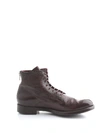 OFFICINE CREATIVE BROWN LEATHER ANKLE BOOTS,HIVE016BORDEAUX