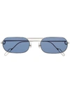 Cartier Silver Metal Sunglasses In Silver