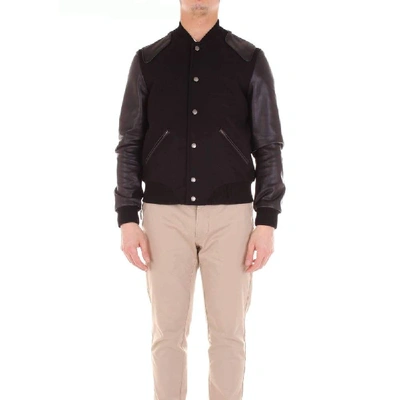 Saint Laurent Black Wool Outerwear Jacket
