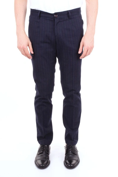 Alessandro Dell'acqua Men's Blue Cotton Trousers
