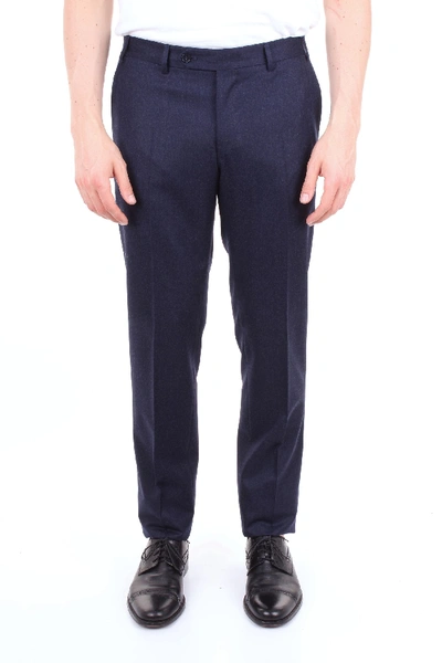 Canali Blue Wool Pants