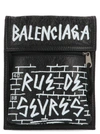 BALENCIAGA BLACK LEATHER MESSENGER BAG,5322980FEH51060