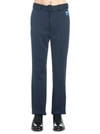 Prada Blue Polyester Pants In Blue