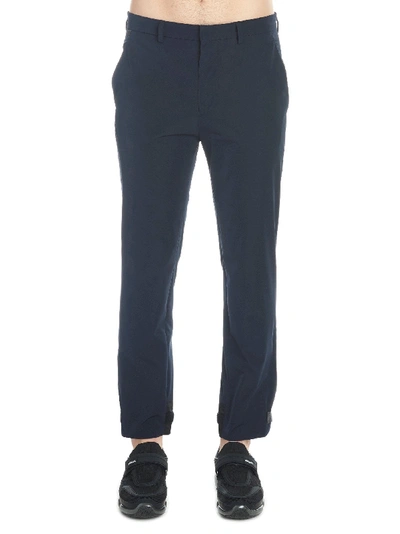 Prada Blue Polyester Trousers