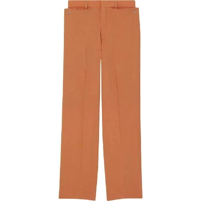 Burberry Men's Orange Wool Pants