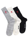 AMI ALEXANDRE MATTIUSSI MULTICOLOR COTTON SOCKS,A19A611376950