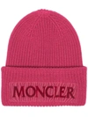 MONCLER PINK WOOL HAT,9960500979C4563