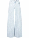 OFF-WHITE OFF-WHITE WOMEN'S BLUE COTTON PANTS,OWYA007R197730597131 28