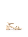 ASH GOLD LEATHER SANDALS,IGGYGOLD