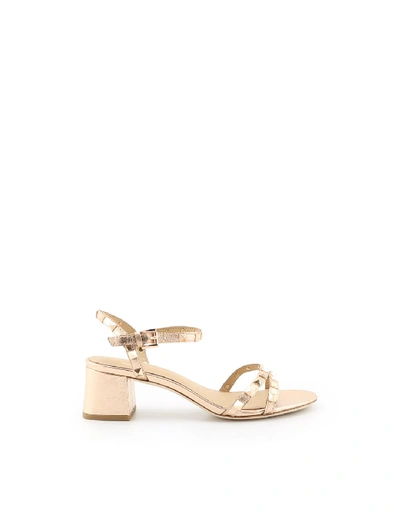 Ash Gold Leather Sandals
