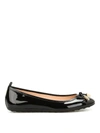 HOGAN BLACK LEATHER FLATS,XXW0YH0P770OW0B999