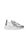 TOD'S SILVER LEATHER SNEAKERS,XXW80A0W590MTZB200