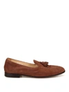 DOUCAL'S DOUCAL'S WOMEN'S BROWN SUEDE LOAFERS,8313MEGANF064TM01 39