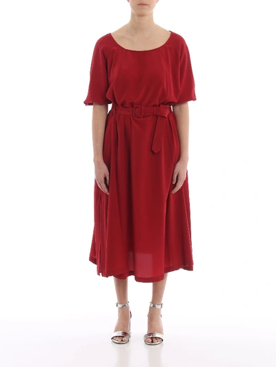 Aspesi Red Silk Dress