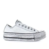 CONVERSE CONVERSE WOMEN'S WHITE LEATHER SNEAKERS,562911C 9.5