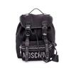 MOSCHINO BLACK LEATHER BACKPACK,761582063555