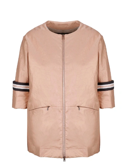 Herno Pink Polyurethane Outerwear Jacket