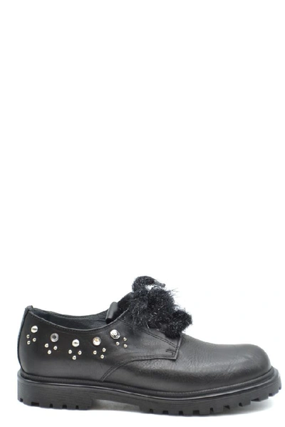 Liu •jo Liu Jo Women's Black Leather Lace-up Shoes