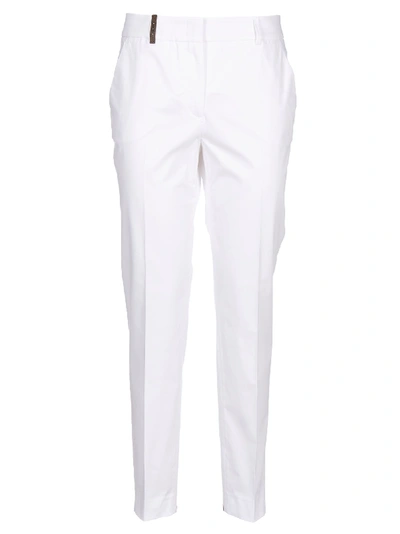 Peserico White Cotton Trousers