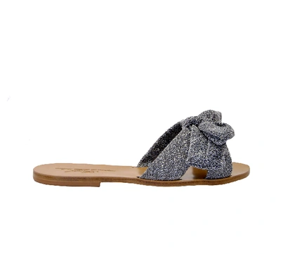 Anniel Grey Fabric Sandals