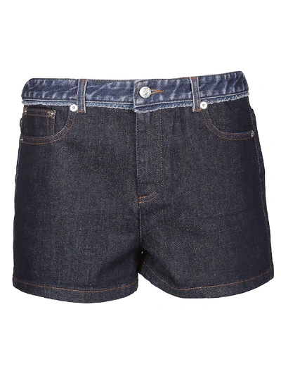Apc Blue Cotton Shorts