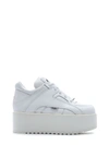 BUFFALO BUFFALO LONDON WOMEN'S WHITE LEATHER SNEAKERS,13306WHITE 41